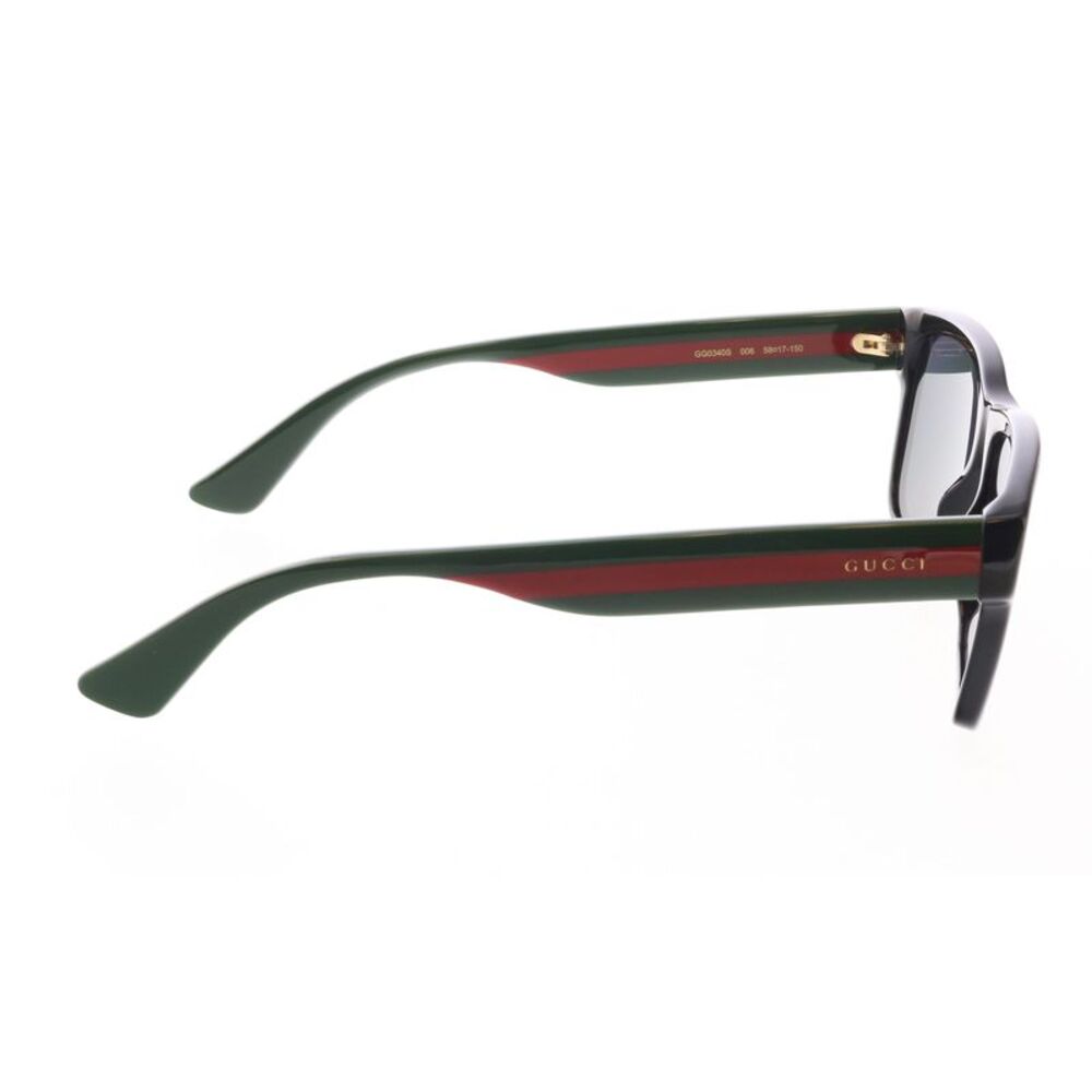 Gucci GG0340S-006 Rectangle Frame Sunglasses with Green-Red Detail - Picture 4 of 5